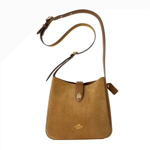 Coach Hadley Convertible Crossbody Bag Suede Leather Shoulder Purse